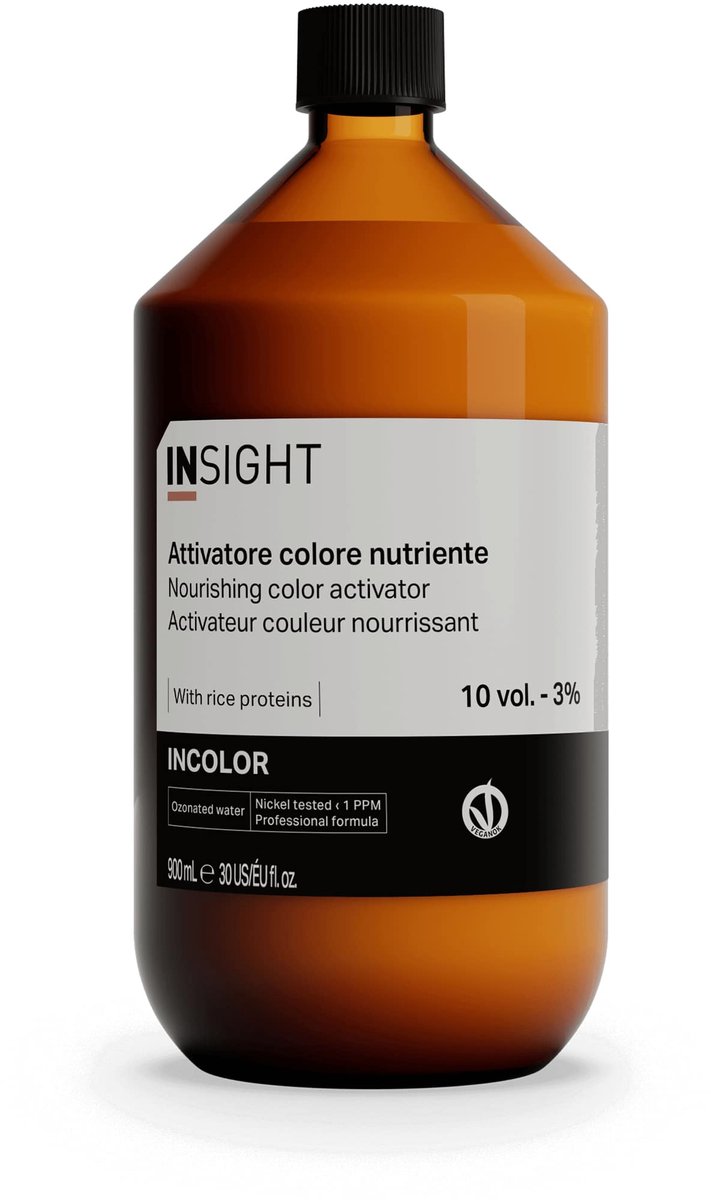 Insight Haarverf Activator 10 Vol 3 Procent 900 ml - Professionele Oxidatiecrème - Verzorgende Formule - Voor Kleuren En Blonderen