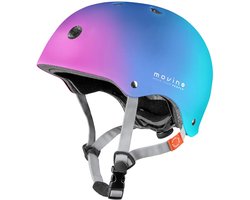 Movino - Element - M - regenboog - urban fietshelm met Dial-Fit systeem - ABS/EPS - 11 Ventilatiegaten - Fiets Skeelers Step