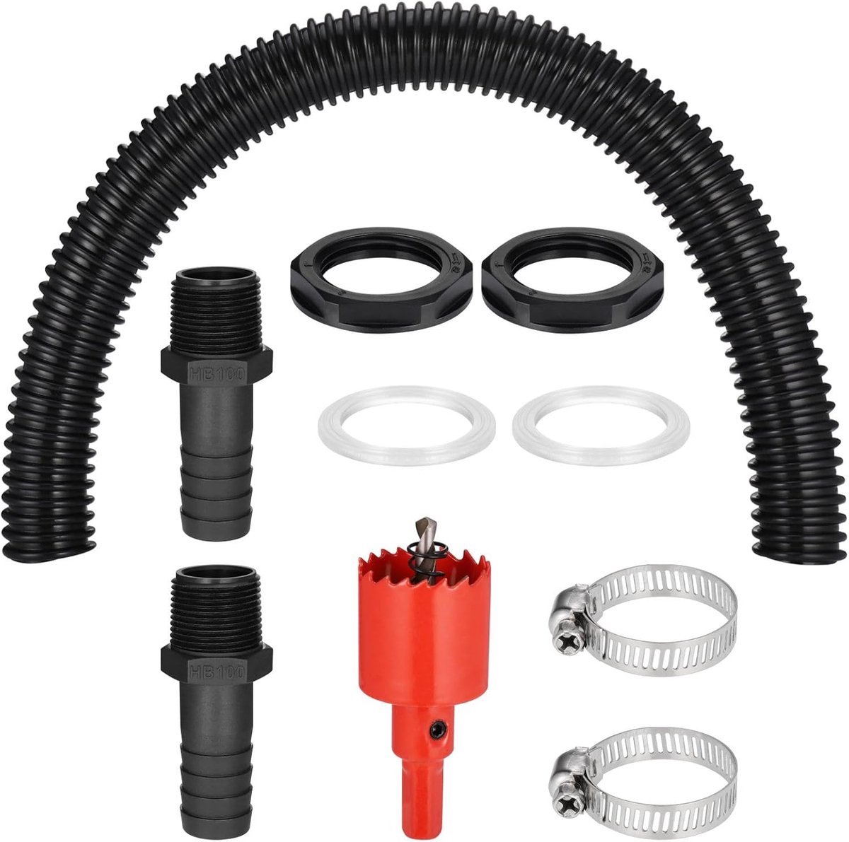 Regenwatercollector - 32 mm - Wateropvang - Compleet met Slang - Tuin