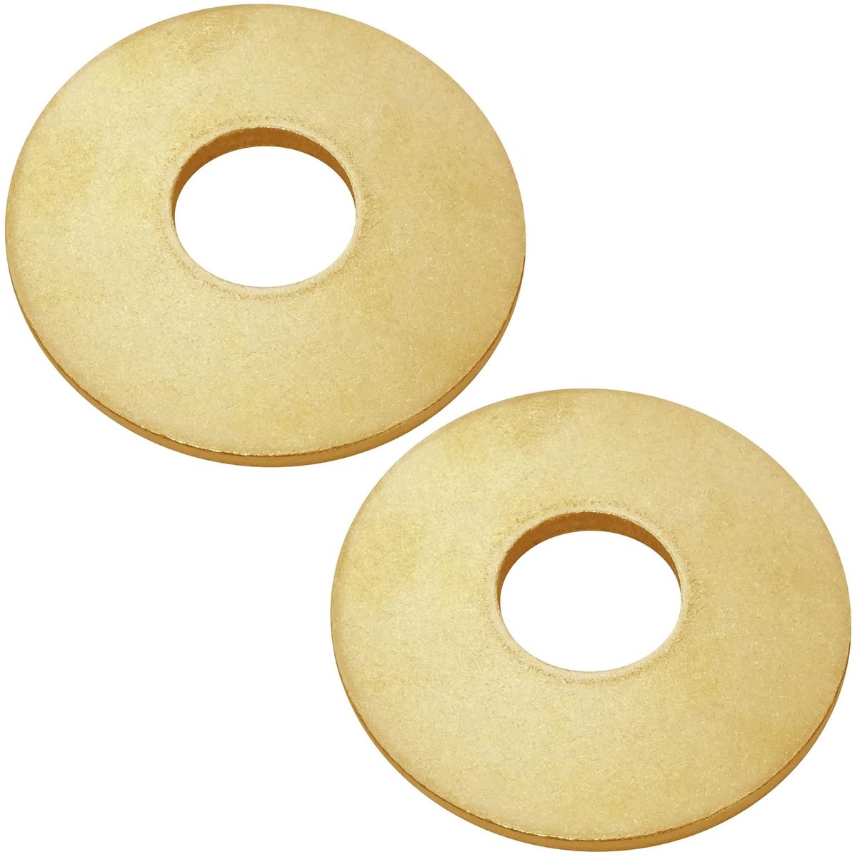 - C57255 - Set met 2 brede sluitringen van messing M16 x 49 mm - dikte 2,5 mm - voor bouten M16 - DIN 9021