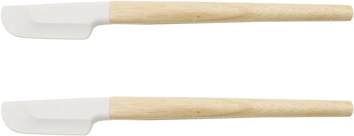 Spatels, kleine siliconen spatel met houten handvat, keuken kleine schraper, voedselveilige keukenschraper, flexibel voor bakken, mixen