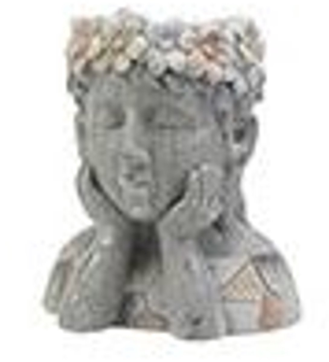 Meisje Planter Mosaic Grijs 25x19,5 Xh27,5cm Andere Magnesium