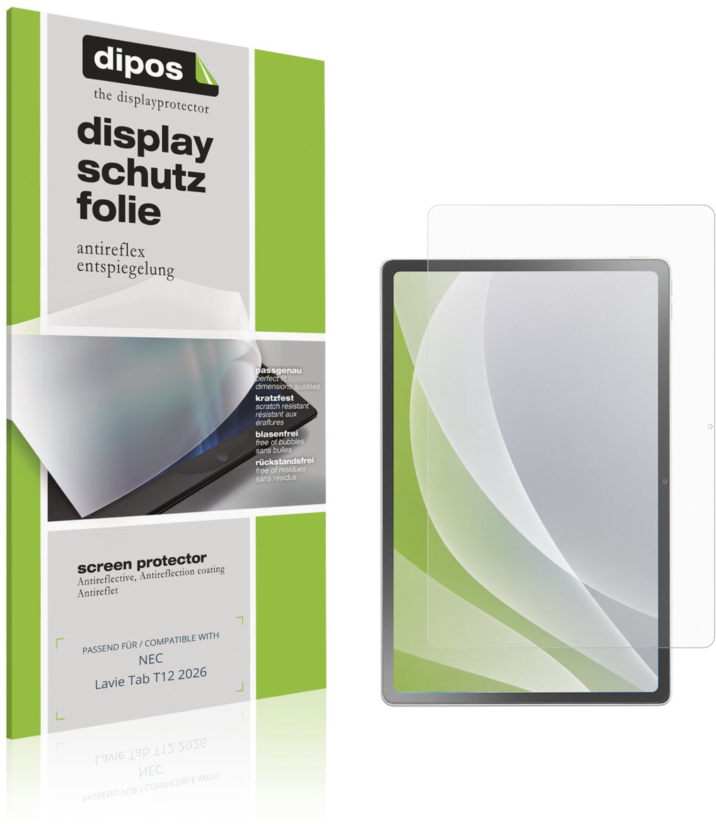 dipos – 2x Matte Beschermfolie geschikt voor NEC Lavie Tab T12 2026 | Krasbestendige & antireflecterende Screenprotector Ultra-Thin