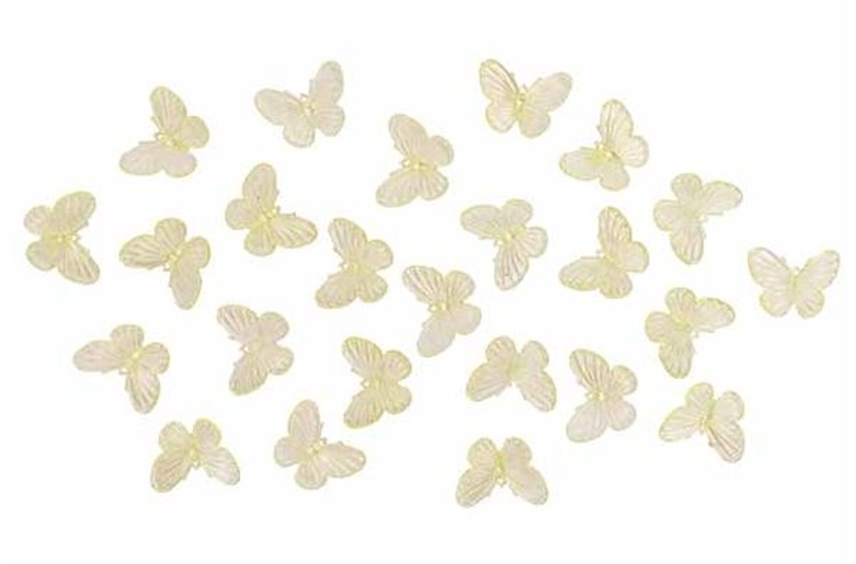 Strooideco Set24 Butterflies Groen 4xh4c M Kunststof