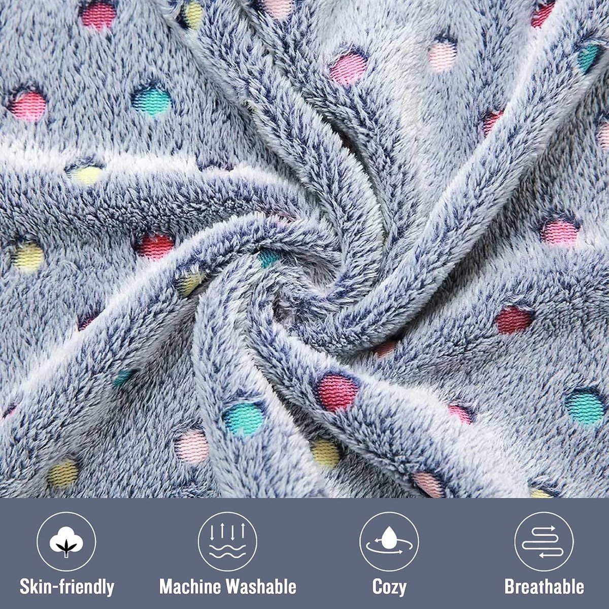 luciphia 1 pak 3 hondendeken gemaakt door super zachte en pluizige premium fleece flanellen plaid, ideaal voor honden, katten en puppy's, set van 3 stuks (stippen, medium 30 x 20 inch)