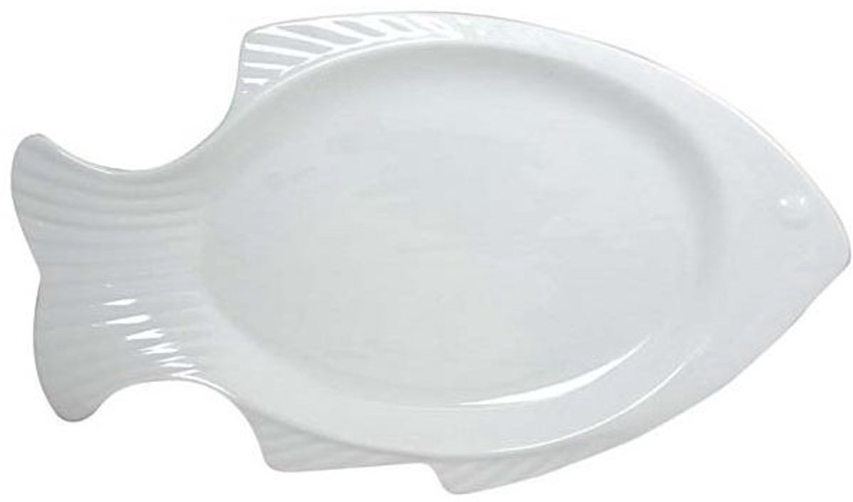 Cosy & Trendy Pesci Plat Bord Wit 40x24cm Visvorm