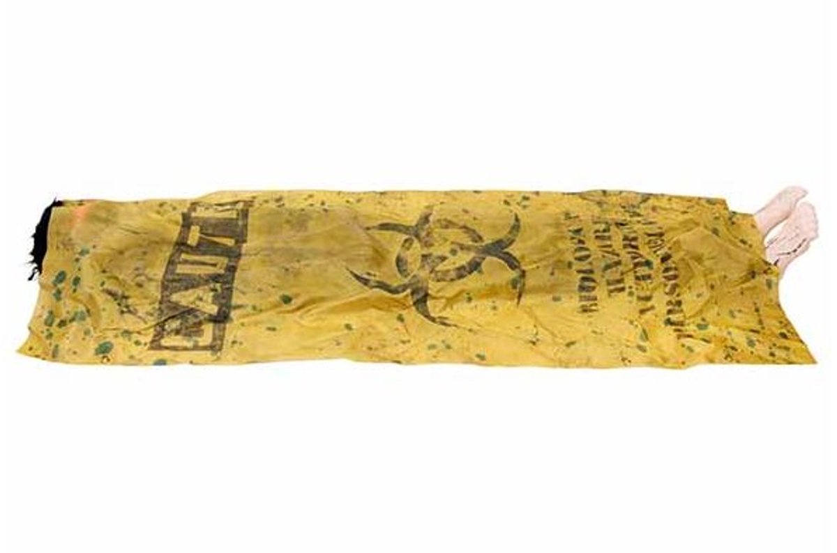 Skelet Sit Up In Bag Geel 160x71xh21,5cm Kunststof Excl 3 Aa Batt