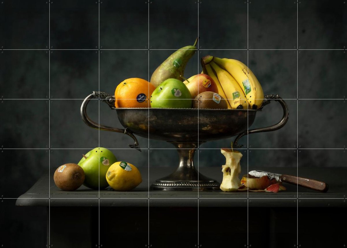 IXXI Sticker Fruit, Igor Swinkels - 140 x 100 cm - Gratis ophangtool - Grote wanddecoratie en posters - Fotografie, Keuken, Eetkamer, Stilleven