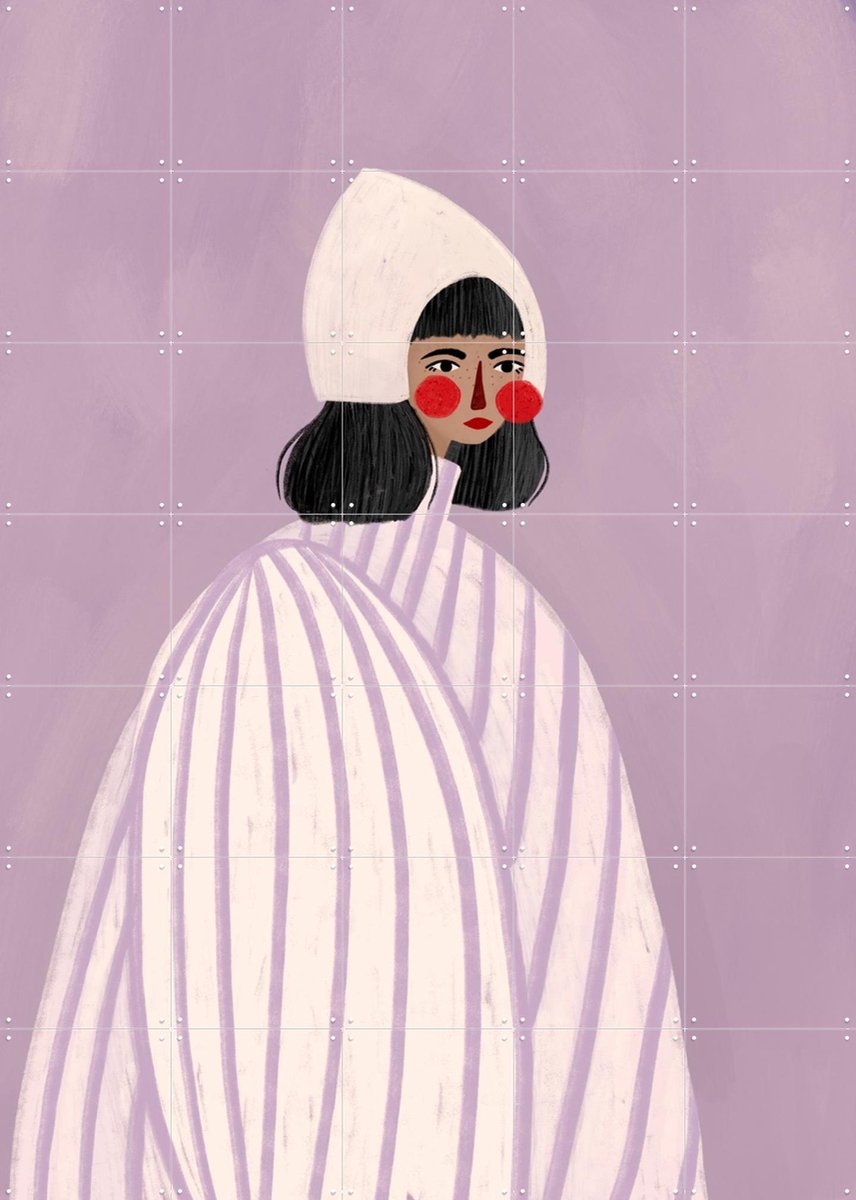 IXXI The Woman With The White Hat, Bea Müller & Various - 100 x 140 cm - Gratis ophangtool - Grote wanddecoratie en posters - Digitale Kunst