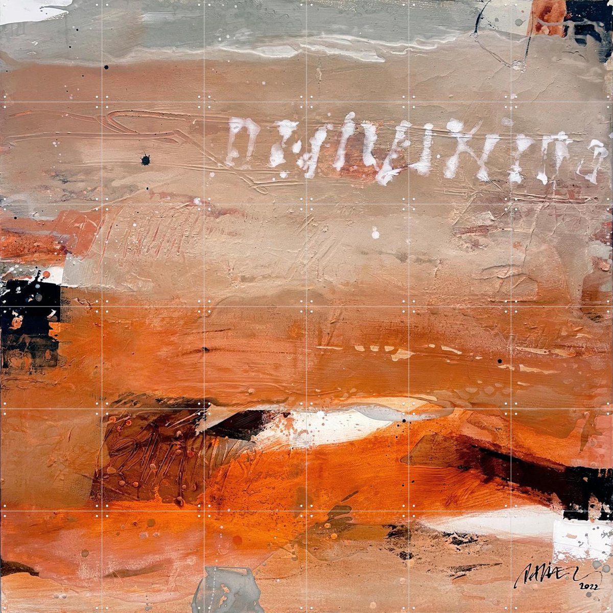 IXXI Autumn Twilight, SüessART - 120 x 120 cm - Gratis ophangtool - Grote wanddecoratie en posters - Abstract, Kwaststreken, Modern, Trap