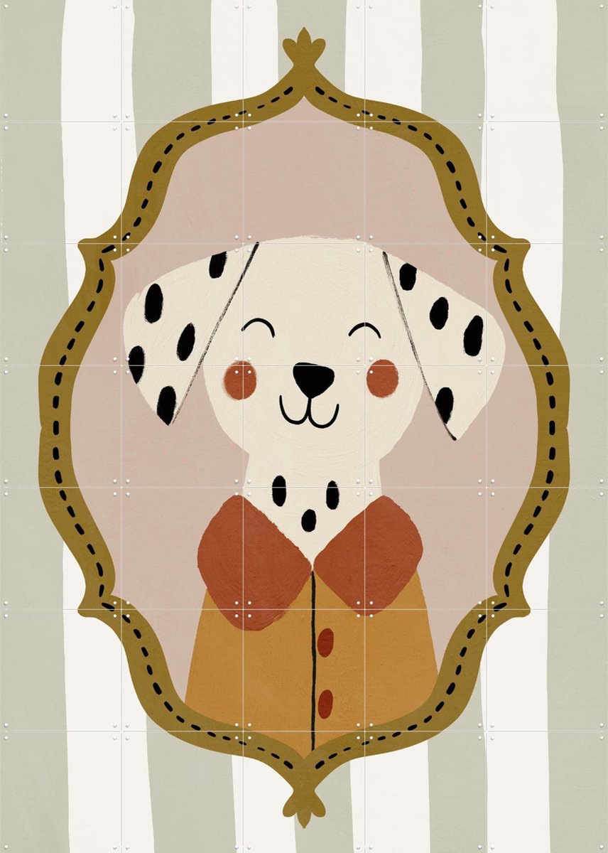 IXXI Happy Dog Portrait, Treechild & Various - 100 x 140 cm - Gratis ophangtool - Grote wanddecoratie en posters - Decoratieve kunsten, Vintage