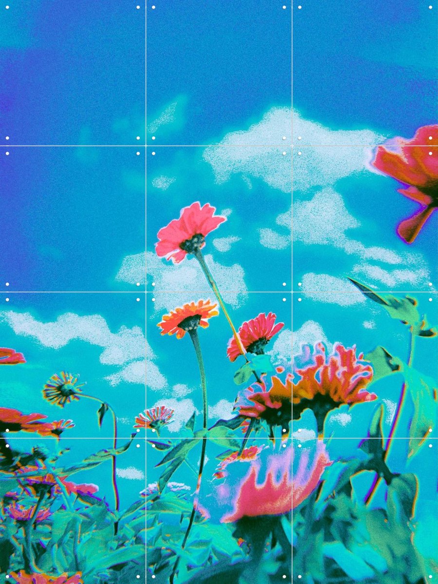 IXXI Take a Breath, Amber Lauder - 60 x 80 cm - Gratis ophangtool - Grote wanddecoratie en posters - Gemengde Technieken, Gang, Wilde Bloemen