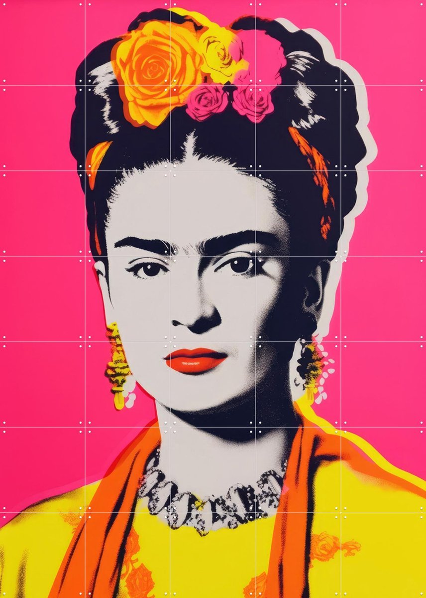 IXXI Vibrant Iconic Portrait, Treechild & Various - 100 x 140 cm - Gratis ophangtool - Grote wanddecoratie en posters - Kleurrijk, Fantasierijk