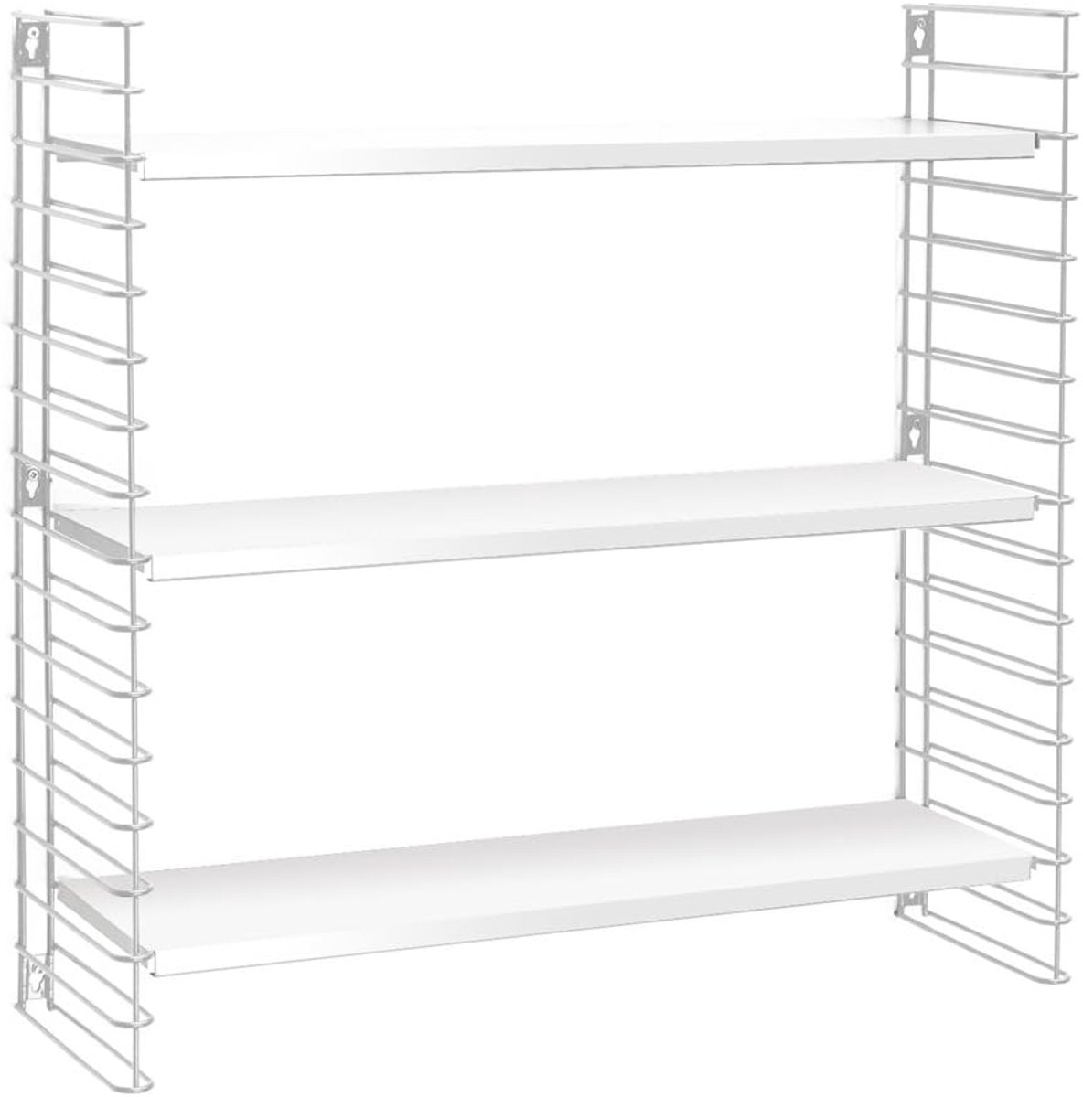SnelShoppen - Modular Wandplank - Wit - 3 Niveaus - Epoxy Coating - Italiaanse Kwaliteit - Afmetingen 70 x 21 x 68 cm - Perfect voor Keuken, Woonkamer