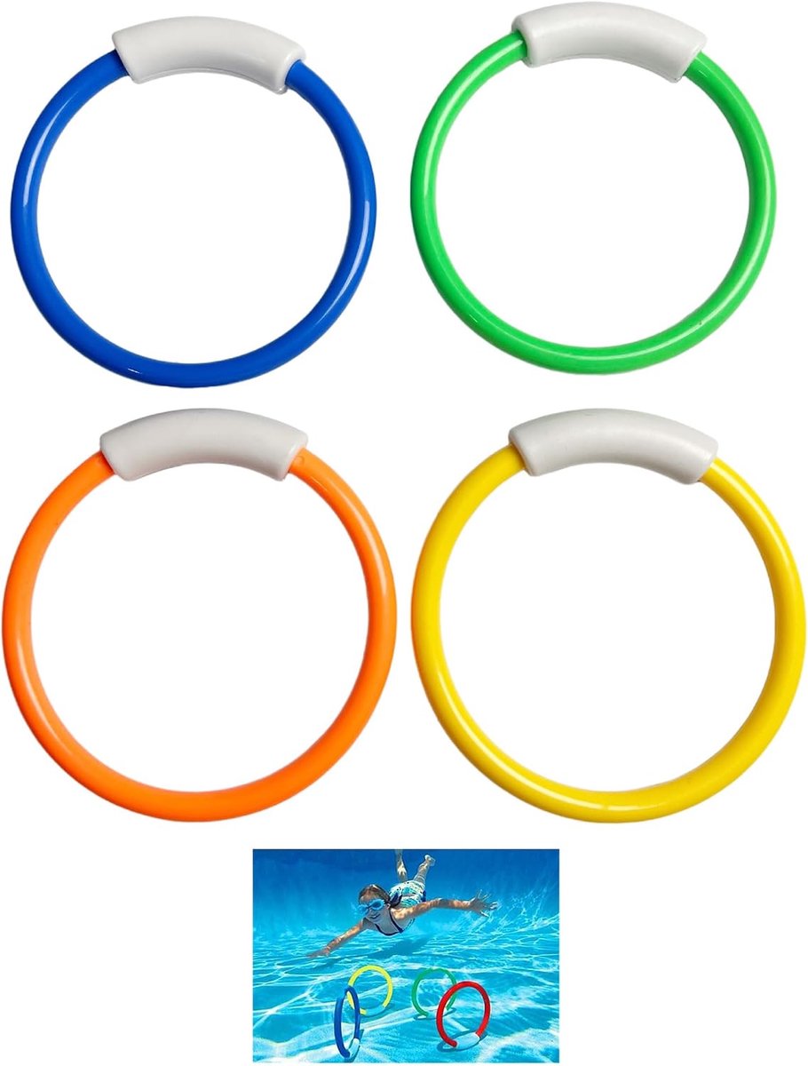 Duikringen voor zwembad, duikspeelgoed voor onderwatertraining, duikspeelgoed voor kinderen, grappige zwembadspellen om te zwemmen