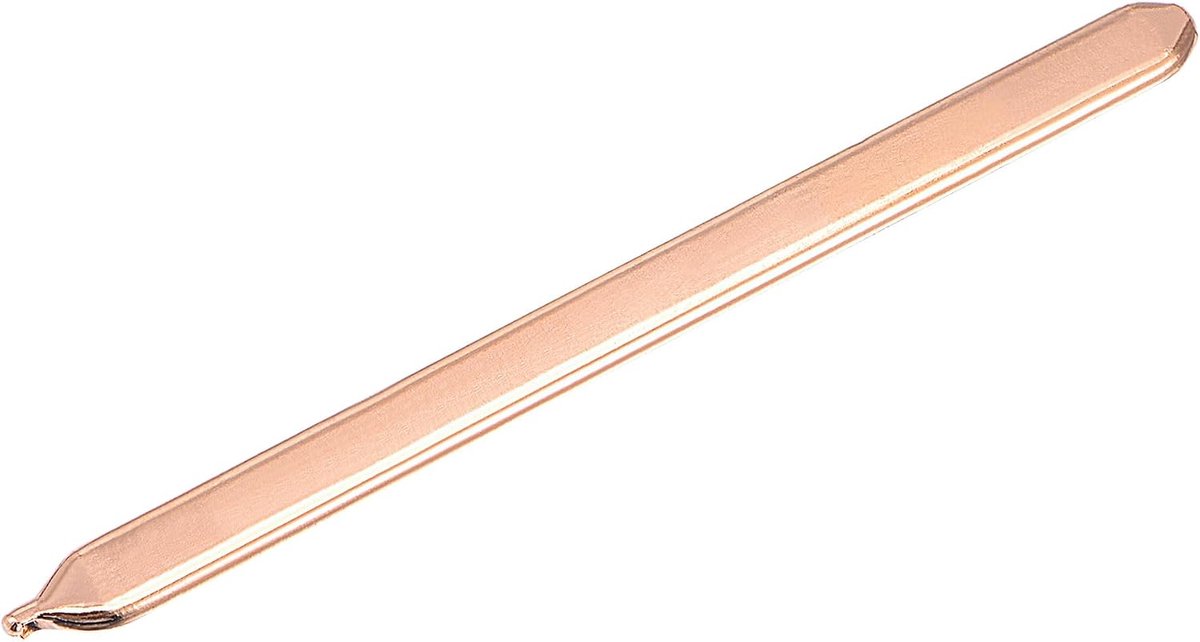 sourcing map Platte koperen heatpijp voor het koelen van laptop CPU GPU koellichaam 110 mm x 8 mm x 3 mm