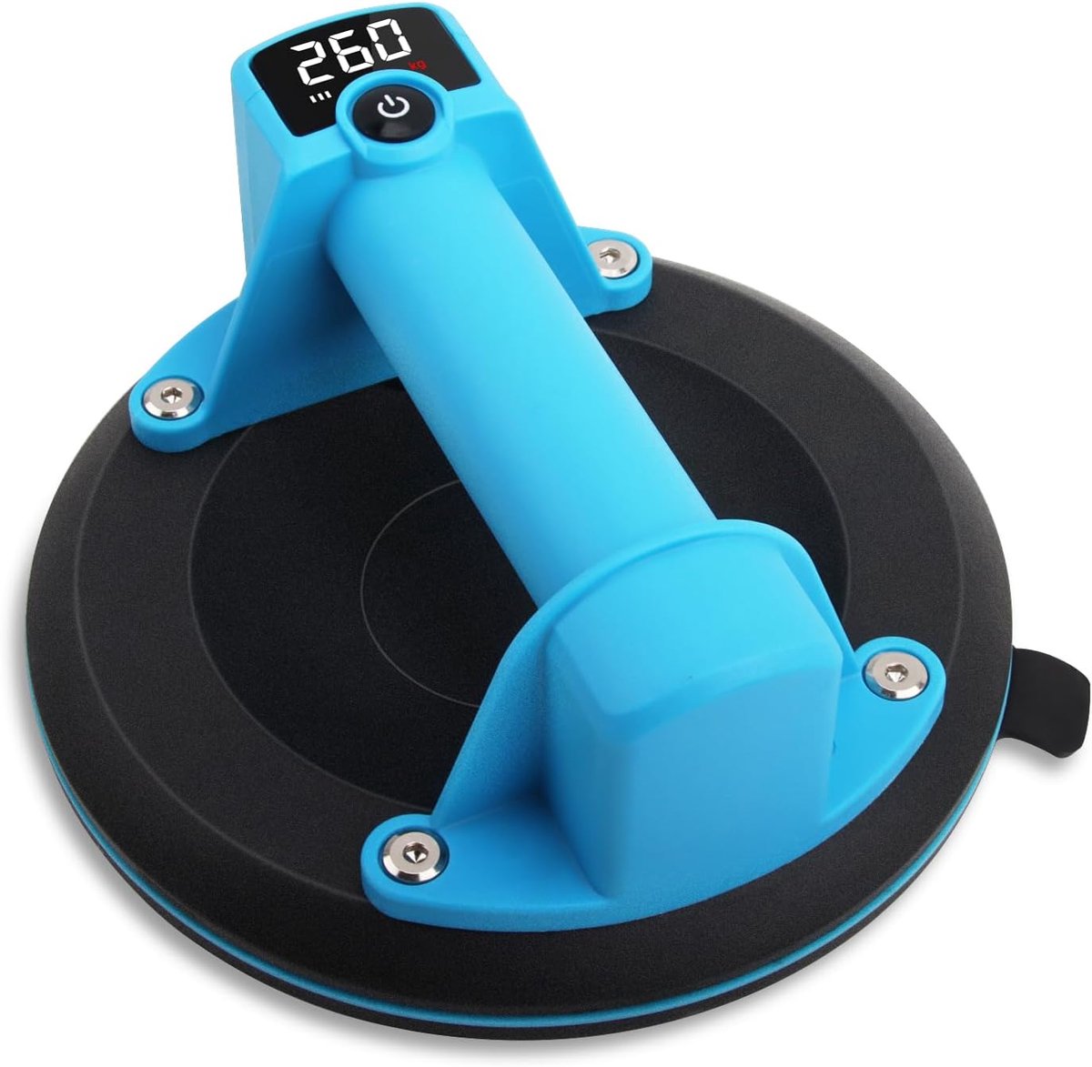 vacuüm-zuignap voor tegels, glas & marmer | 260KG draagvermogen, LCD-scherm, automatische vacuümaanzuiging, 2500mAh accu, 8 inch, tot 7 uur looptijd