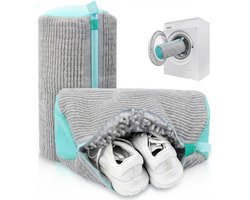 2PCS Waszak voor schoenen- geschikt voor de wasmachine en droger. Herbruikbare set van 2 waszakken voor sneakers- 360° dieptereiniging voor alle soorten schoenen- met zelfsluitende ritssluiting.