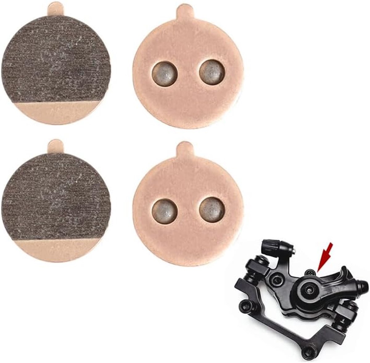 2-paar gesinterde remblokken voor KUGOO M4, M4 Pro en Soflow SO4 Pro Gen2 E-Scooter – High performance remblokken voor optimale veiligheid en prestaties – Scooter accessoires