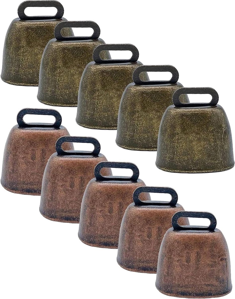 10 stuks koeienklokken ambachtelijke koperen klokken geitenklokken metalen klokken bedels DIY geit, koe, paard dierenbel