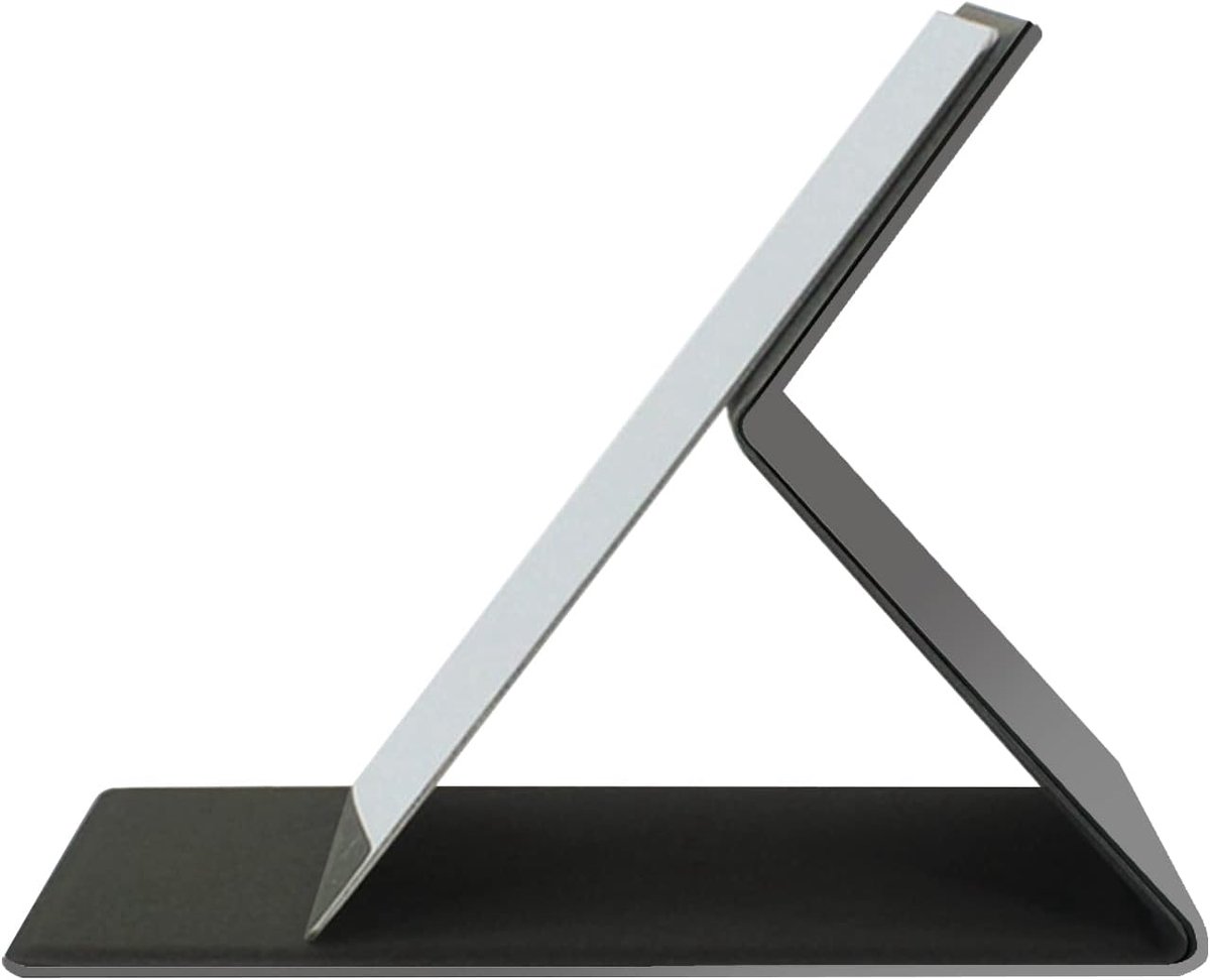 vouwspiegel, onbreekbaar roestvrij staal, met PU-lederen etui, gemakkelijk mee te nemen, lichtgewicht, geschikt voor kaptafel, reizen, bureaugebruik. (Grijs)