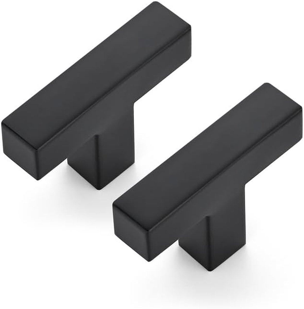 Deurgrepen, 50 mm meubelgrepen, zwart, voor keukenkasten, kastgrepen, vierkante greep, roestvrij staal, deurgreep voor keukengrepen