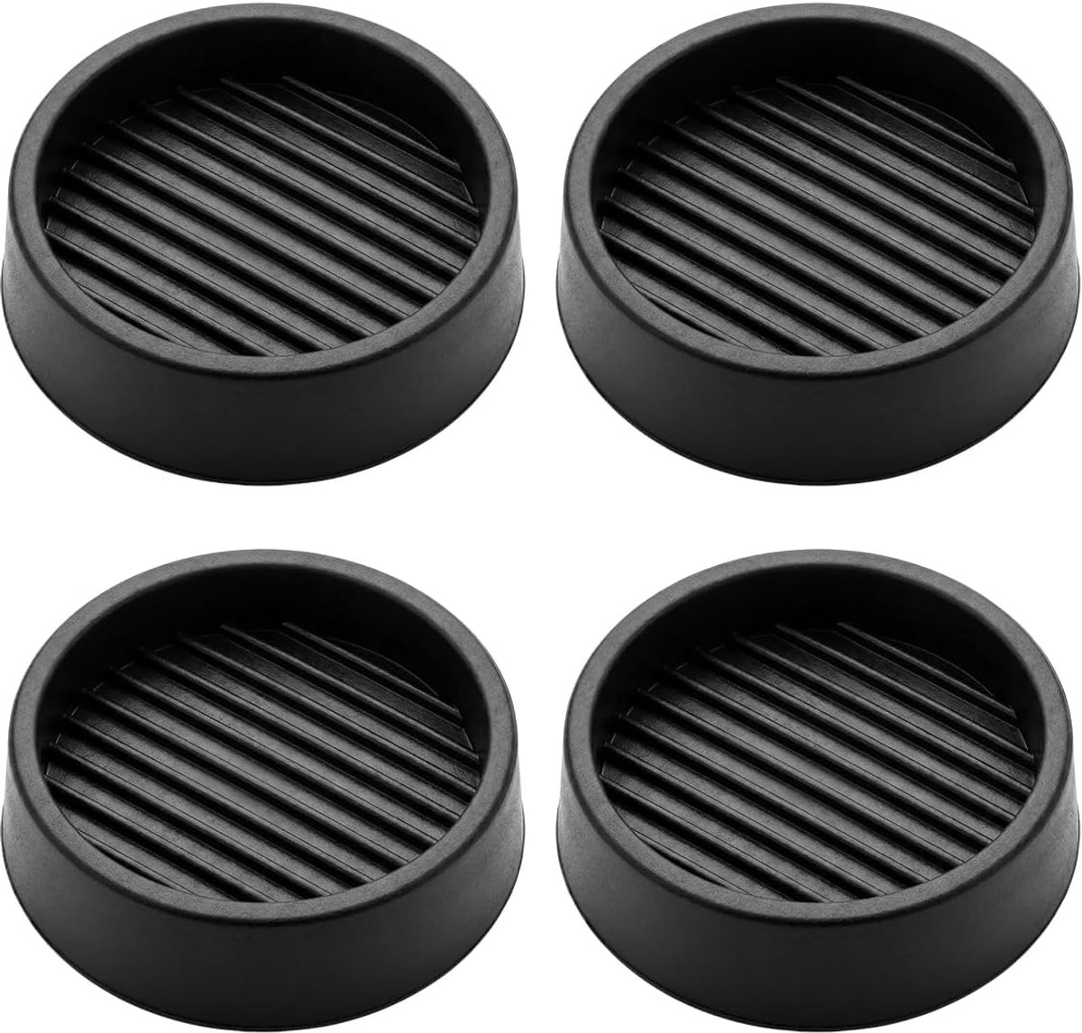4 stuks ronde antislip rubberen glijders 5 cm, voor bed, kast, bank, zwart | antislip rubberen meubelglijders, antislip glijders op wielen