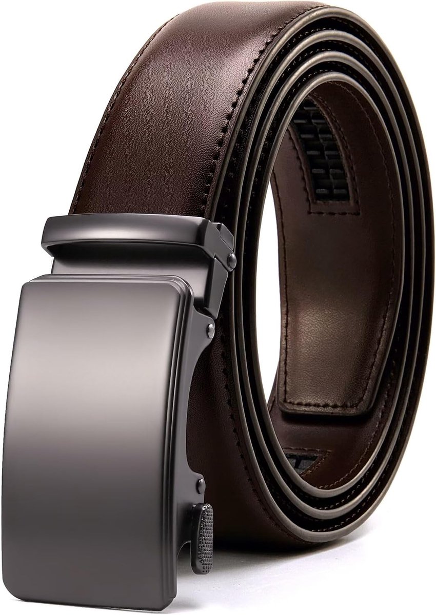 riem mannen, automatische leren riem mannen ratel voor business suit, 35mm zonder gaten, maat aangepast