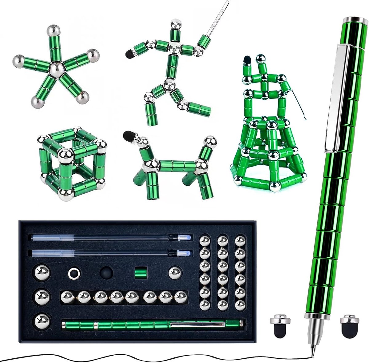 Fidget-pen, decompressie-magneetstift, cool fidget-speelgoed om stress en angst te verminderen, sensorisch speelgoed, ideaal opvallend cadeau voor mannen en vrouwen, volwassenen