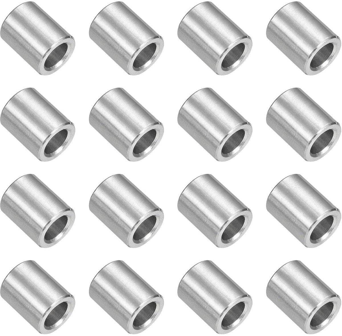 16 stuks 304 roestvrijstalen afstandshulzen, 6 mm boring x 10 mm buitendiameter x 13 mm lengte, afstandhouderbus voor M6-schroeven, bouten en stangen, zilver