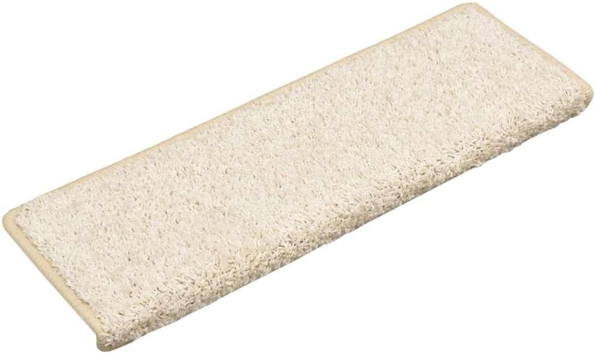 Trapmatten 30 Stuks 65x21x4 Cm Wit | 100% Getuft Pp, Geluiddempend, Antislip, Wasbaar, Met Tweezijdig Plakband
