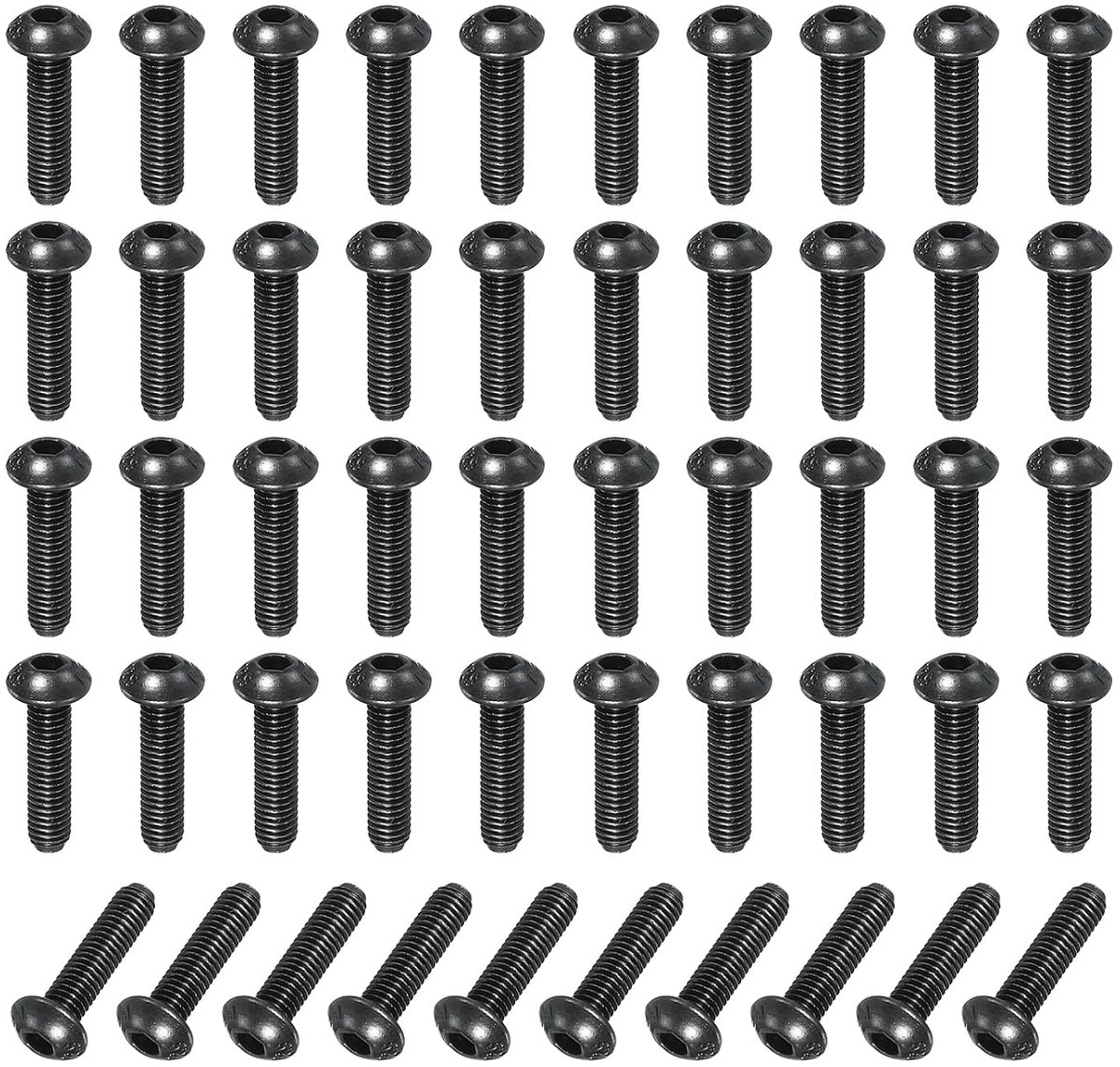 50 stuks inbusschroeven M5-0,8 x 23 mm inbusschroeven van gelegeerd staal kwaliteit 10.9 volledige schroefdraad voor auto-assemblage-accessoires motorfiets boot