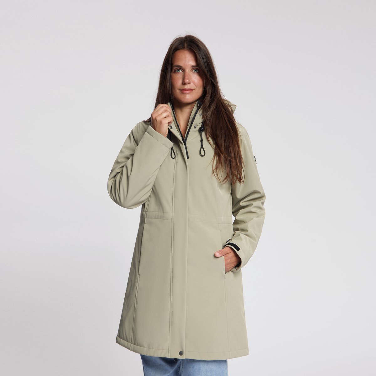 Travelin' Elinor Dames - Softshell Jas - Waterdicht - Lichtbruin