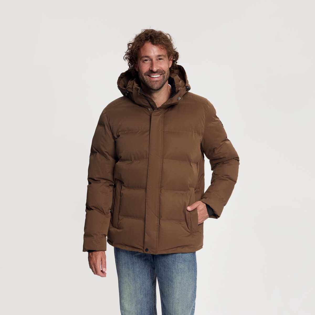 Travelin' Andreas Heren - Puffer winterjas - Waterdicht - Donkerbruin