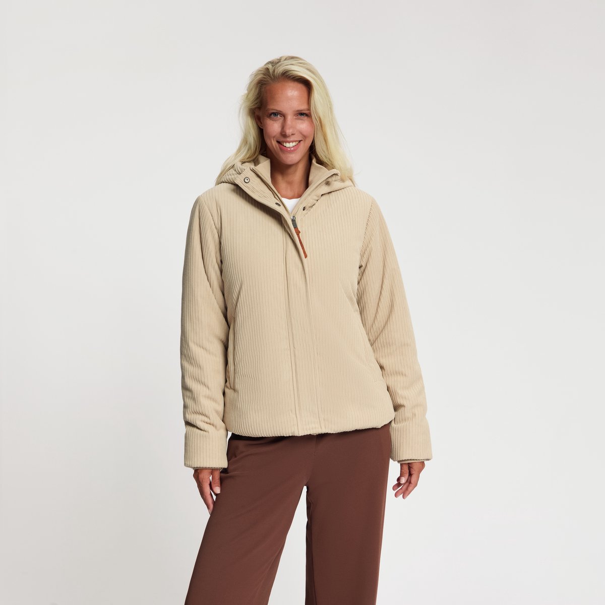 MGO Steffy Dames - Winterjas - Corduroy - Sand