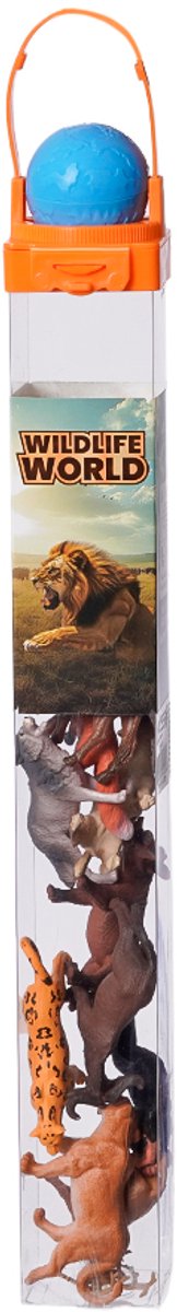 PIA Soft Toys - Speelfiguren - Wilde dieren in doos 12 ass. 4-8 cm