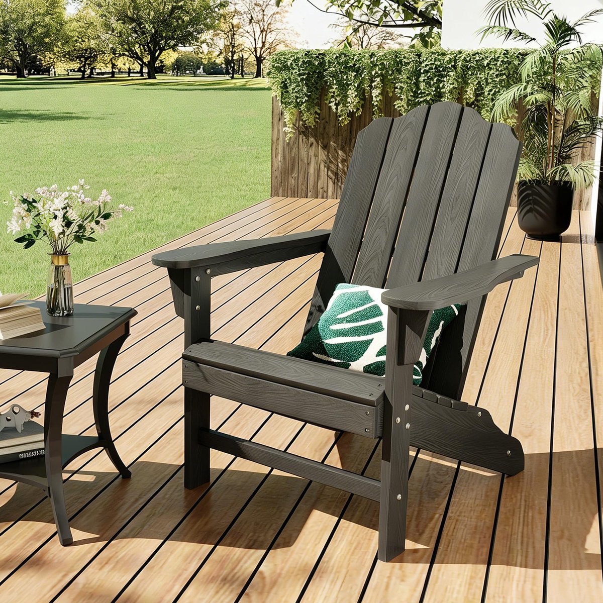 Triumpunpre Frog Chair Tuinstoel - Lage Opklapbare Loungestoel Buiten - zwart