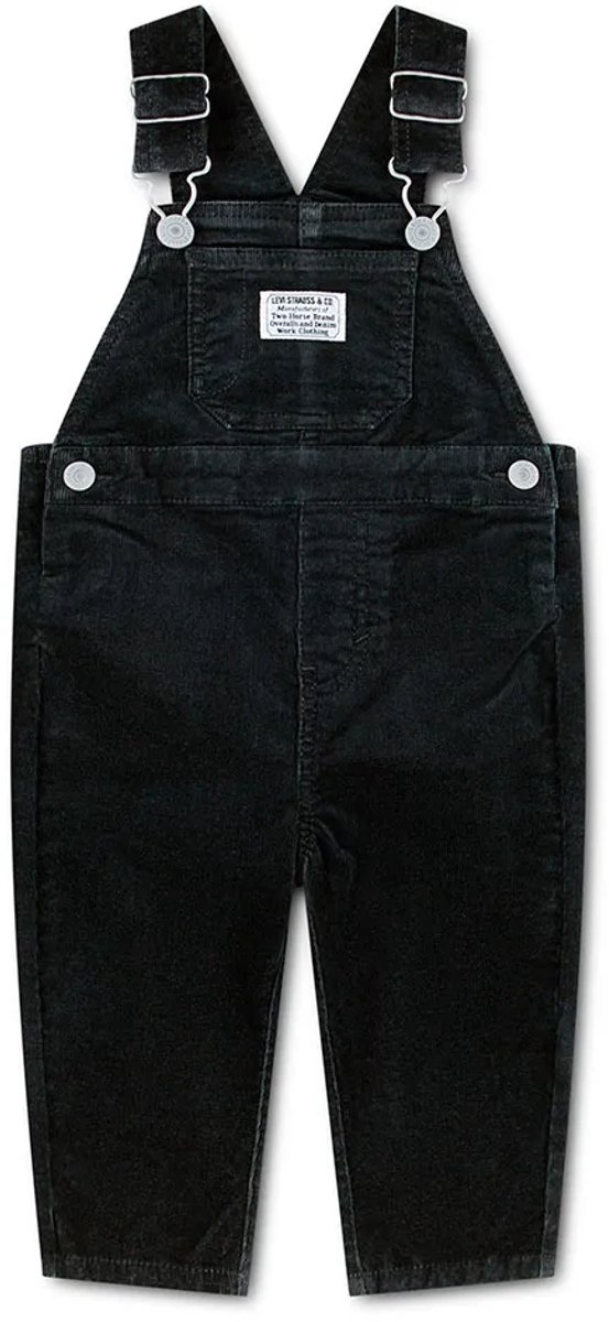 Levi´s ® Kids Corduroy Mouwloze Jumpsuit 24 Months Jongen Zwart