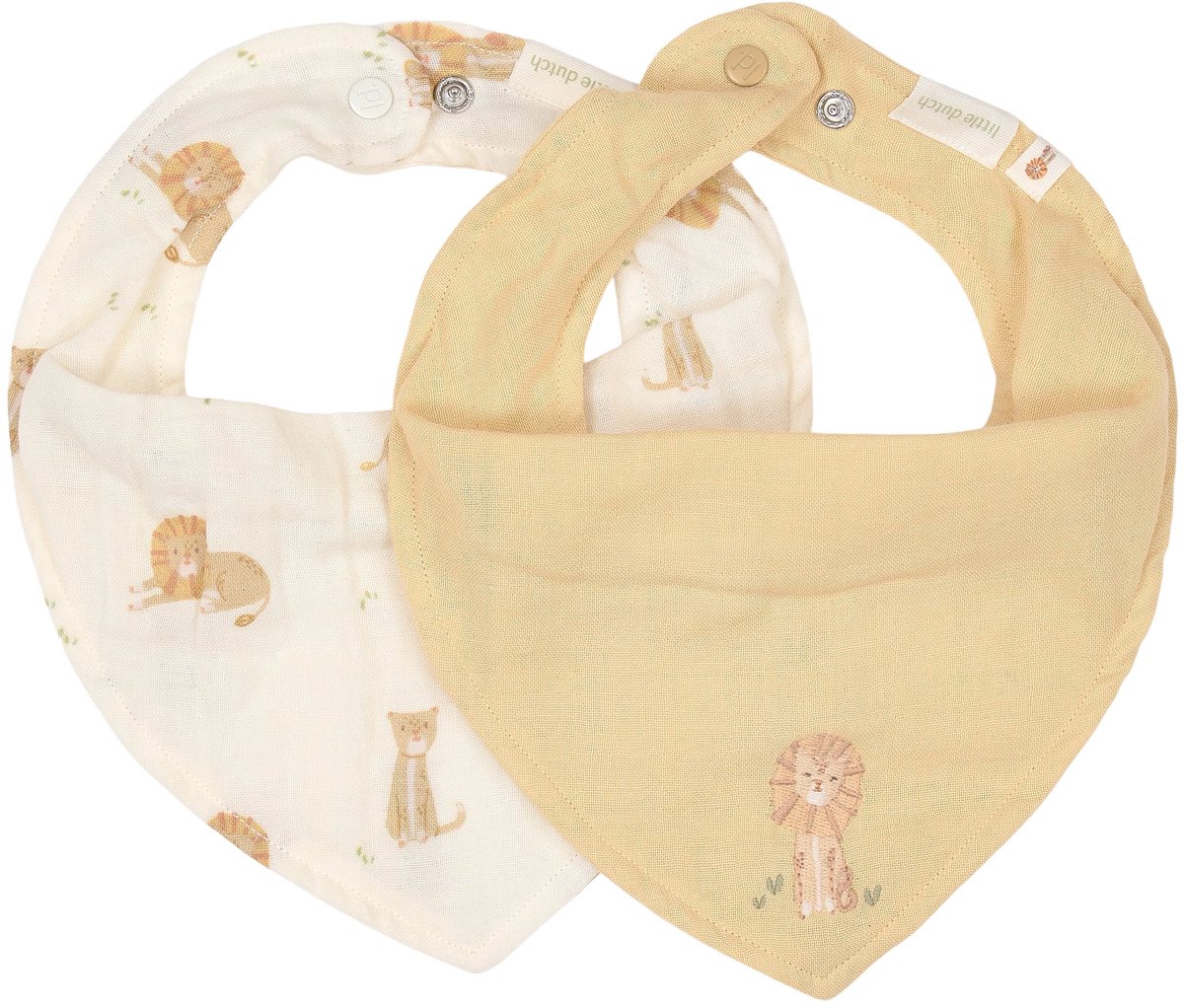 Little Dutch Safari Leo Bandana Slab - 2-Pack - Geel