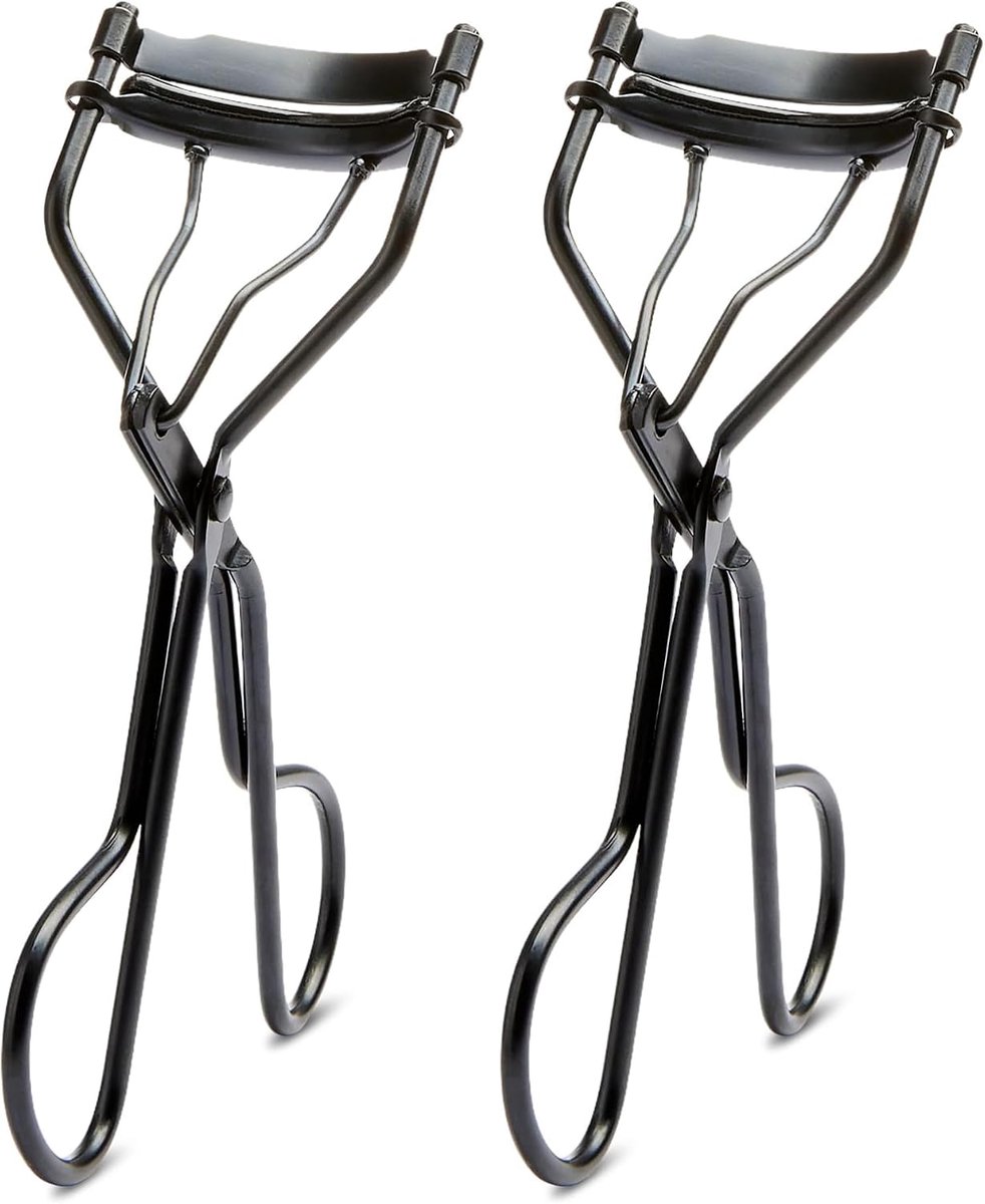 2 stuks - Wimperclip - Wimpers Make-up Tool - pijnloze metalen wimperclip - met handvat - zwart