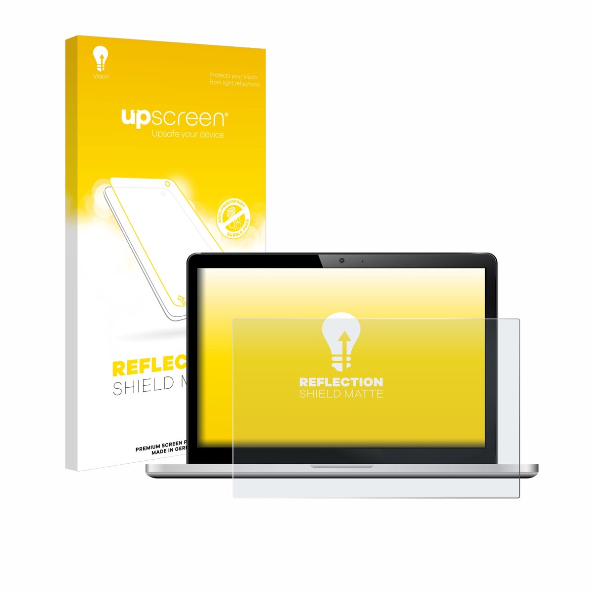 upscreen - Screenprotector voor Laptops met 15 inch-scherm [305 mm x 228 mm, 4:3] - Folie Beschermfolie anti glare matte
