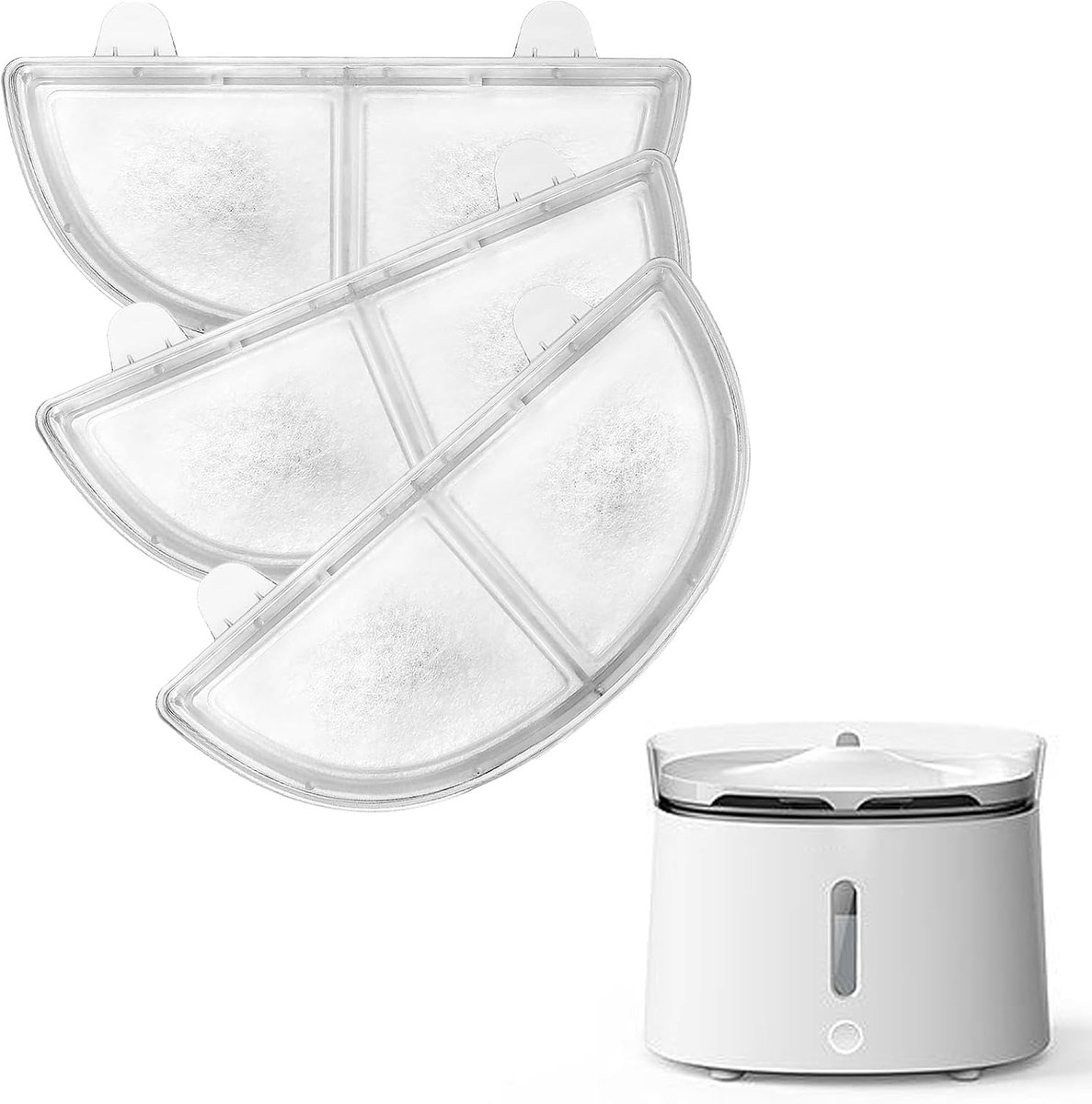 3-delige Katfonteinfilters voor Homerunpet, Vervangende Kattenfonteinfilters Huisdier Waterdispenser Filter voor Homerunpet WF20/CF20 Draadloze Pompen Waterfontein