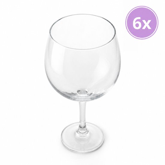 Ginglazen – 65 cl – Set van 6 – Cocktailglazen – 20 x 9 x 9 cm