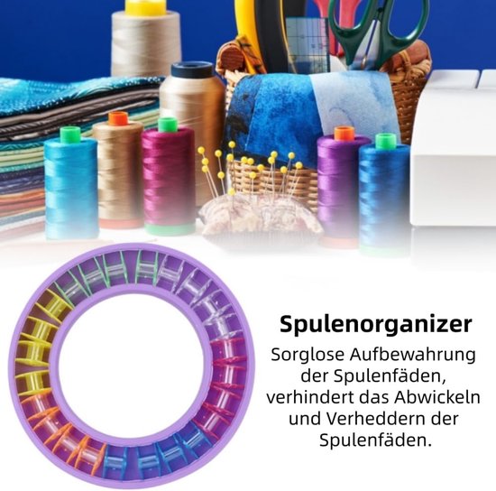 Spoelen, compacte organizeretui, ideaal voor reizen en knutselwerk, draagbare naaiset — afbeelding 2