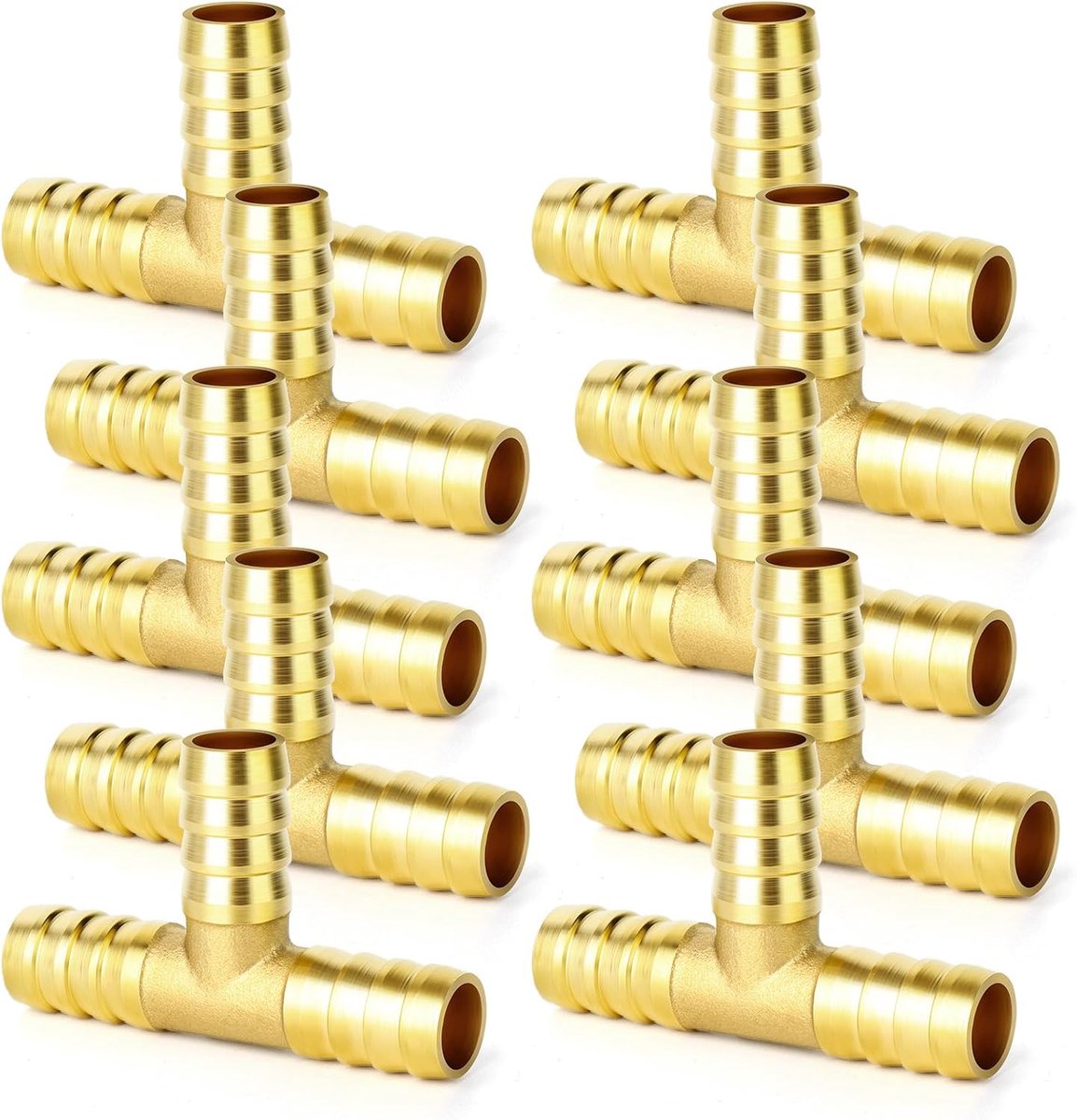 Messing 3-Weg-Slangpilaar 6mm (10 Stukken)