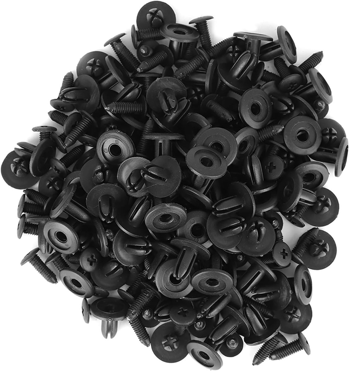 100 stks Push Type Retainer Pins, Plastic Push Rivets 6mm, Bumper Retainer Pins voor Motorfiets, Bussen, Auto's, Treinen, Vliegtuigen, Vrachtwagens, Caravans