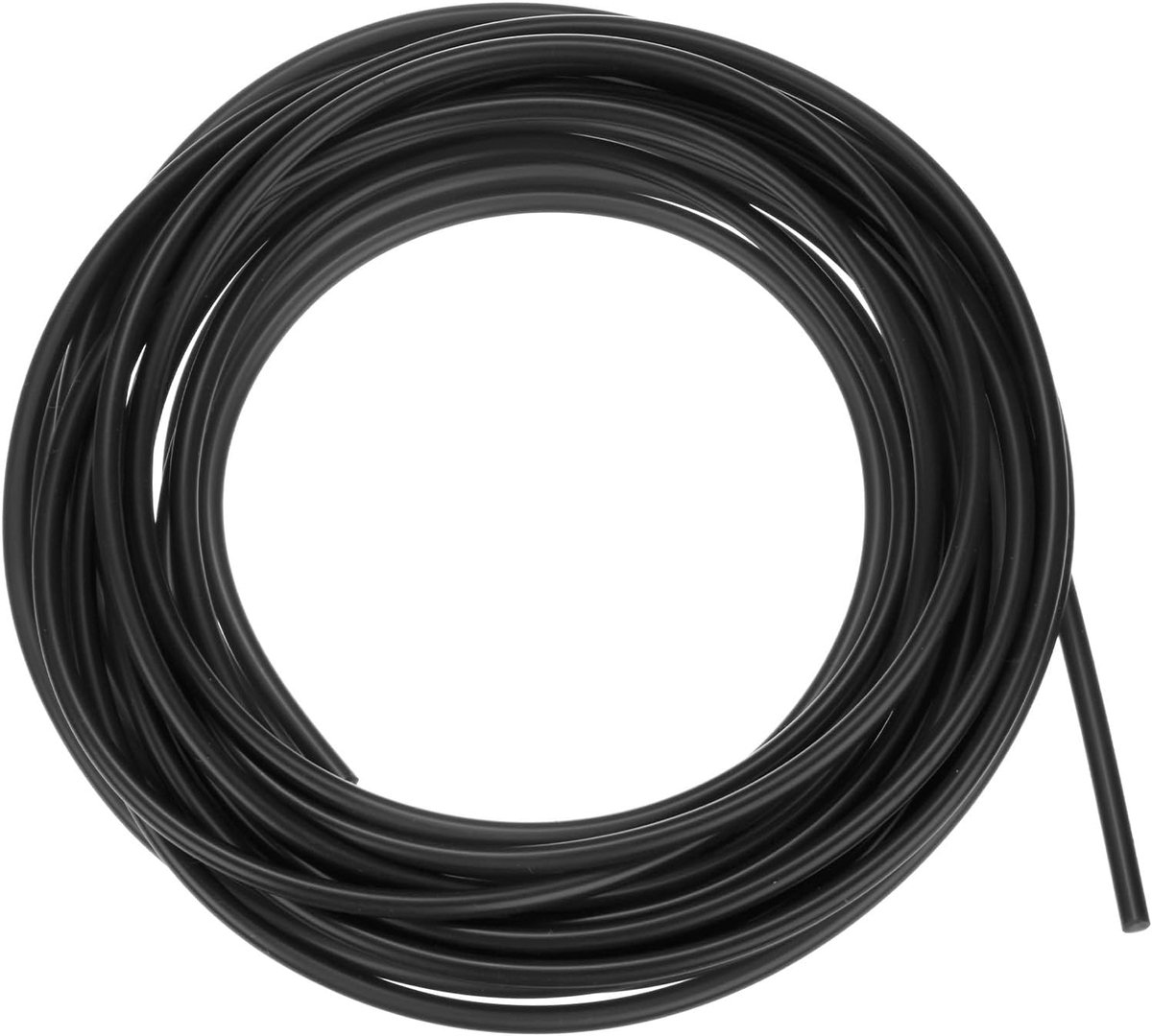 METERXITY Siliconen slang, 3/32" (2 mm) ID x 5/32" (4 mm) OD siliconenrubber vacuümbuis, 20ft (6 M) hoge temperatuur waterluchtslangpijp voor pomp/vloeistofoverdracht, thuisbrouwen/wijnmaken [zwart]