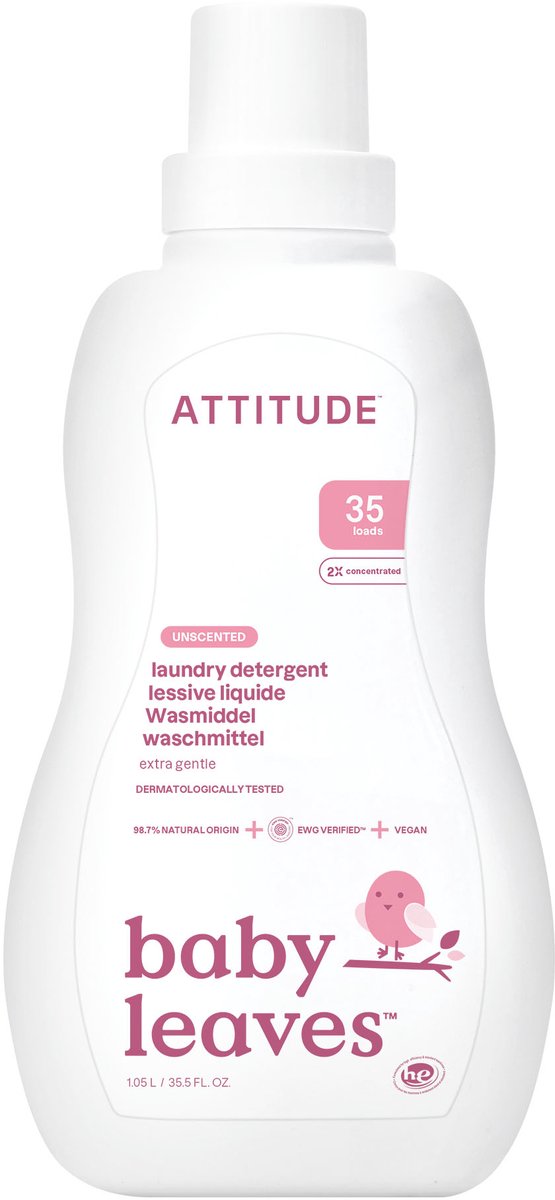 ATTITUDE - Baby Leaves Laundry Detergent Unscented (6x)