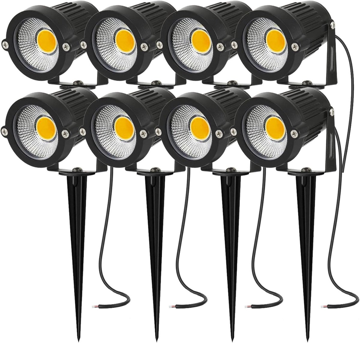 Tuinspotverlichting - Warm Wit - 8 Stuks - LED Laagspanning Tuinspike Verlichting - Voor Buitentoepassing