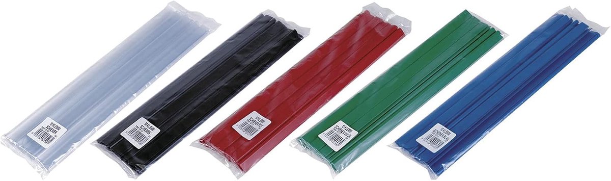 universele klemrails, 10 stuks, klemrail DIN A4, 10 mm, voor ca. 100 vellen, klemlijst voor zichtwerende strepen, bevestigingsclips, pvc-kunststof/groen